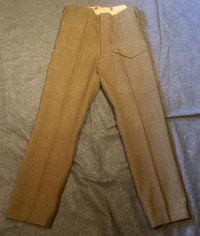 WW2 Battledress Trousers, New Zealand Manufacture