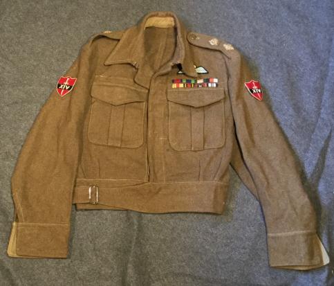 WW2 Lt.Col. Battledress, 14th Army, DSO, possibly SOE