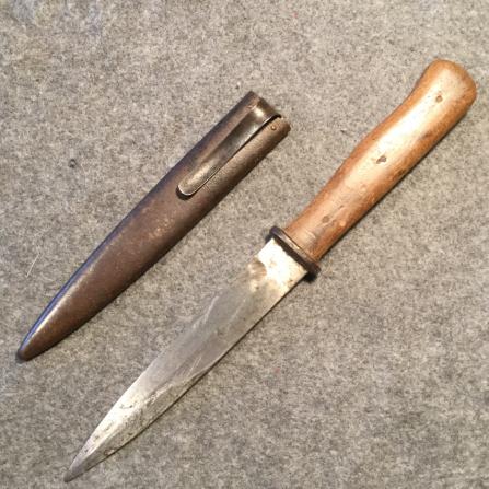 WW2 German Boot Knife, Single Spring Clip