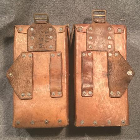 1939 Leather Basic Pouches, Unmodified, pair