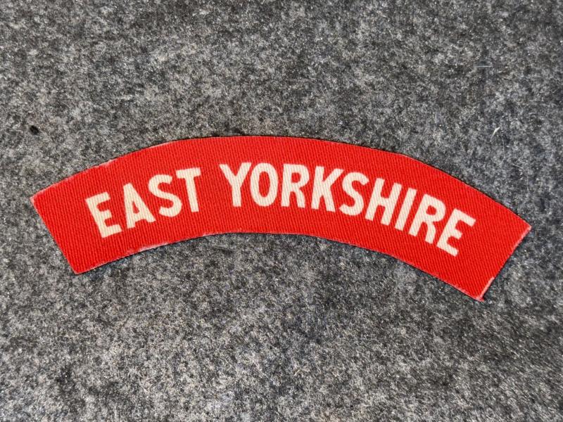 Printed Shoulder Title, East Yorkshire